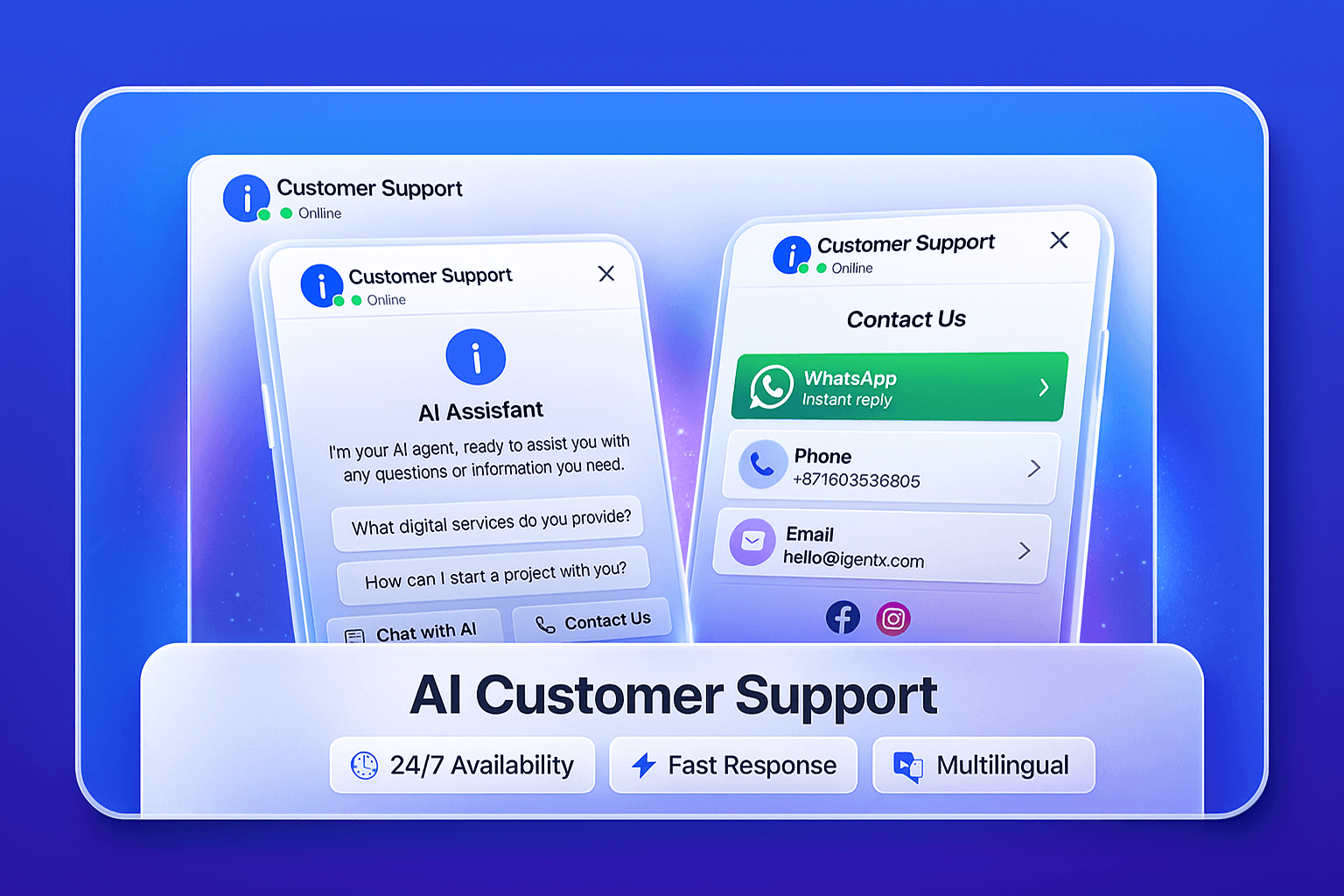 AI Customer Service Agent for UAE websites by IGENTX